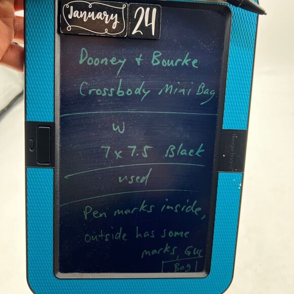 Vintage Dooney & Bourke Bag Womens 7 X 7.5 Crossbody Shoulder Mini Black Nylon - Picture 15 of 16